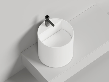 Раковина из искусственного камня S-Sense Salini ARMONIA 130511G 50х50 накладная цвет белый